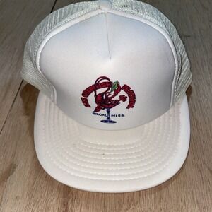 Vintage Elks Crawfish Festival Trucker Snapback Hat Biloxi Mississippi
